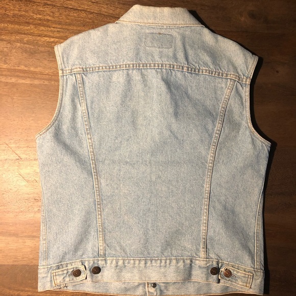 Rare Vintage 1980s Levi’s Sleeveless Jacket Size M - Picture 2 of 8